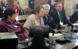 Barb Coppens, Peggy Englebert and Tom Baffuto provide testimony to Senator Sweeney’s Committee on NJ Transit